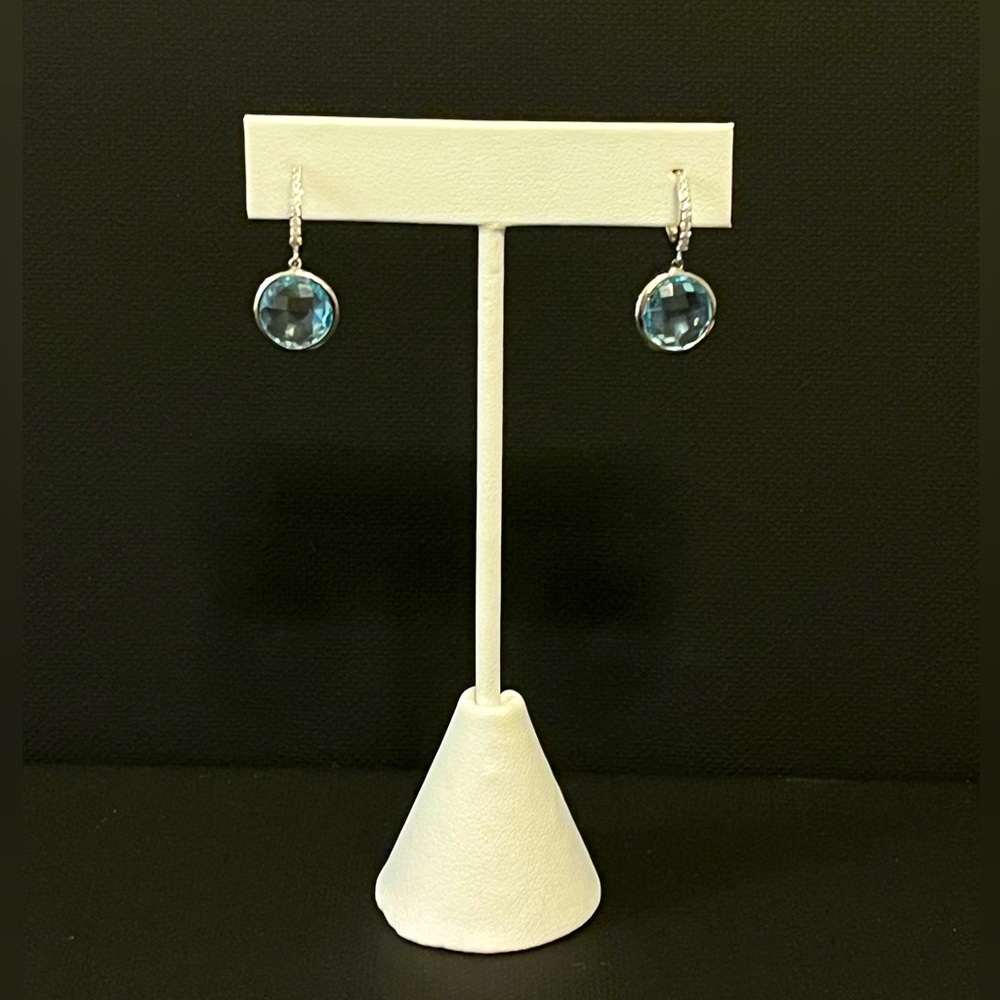 Hueb 18kt White Gold Quartz & Diamonds Earrings